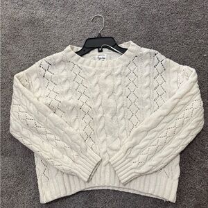 Hippie Rose Cable Knit Sweater - Cream